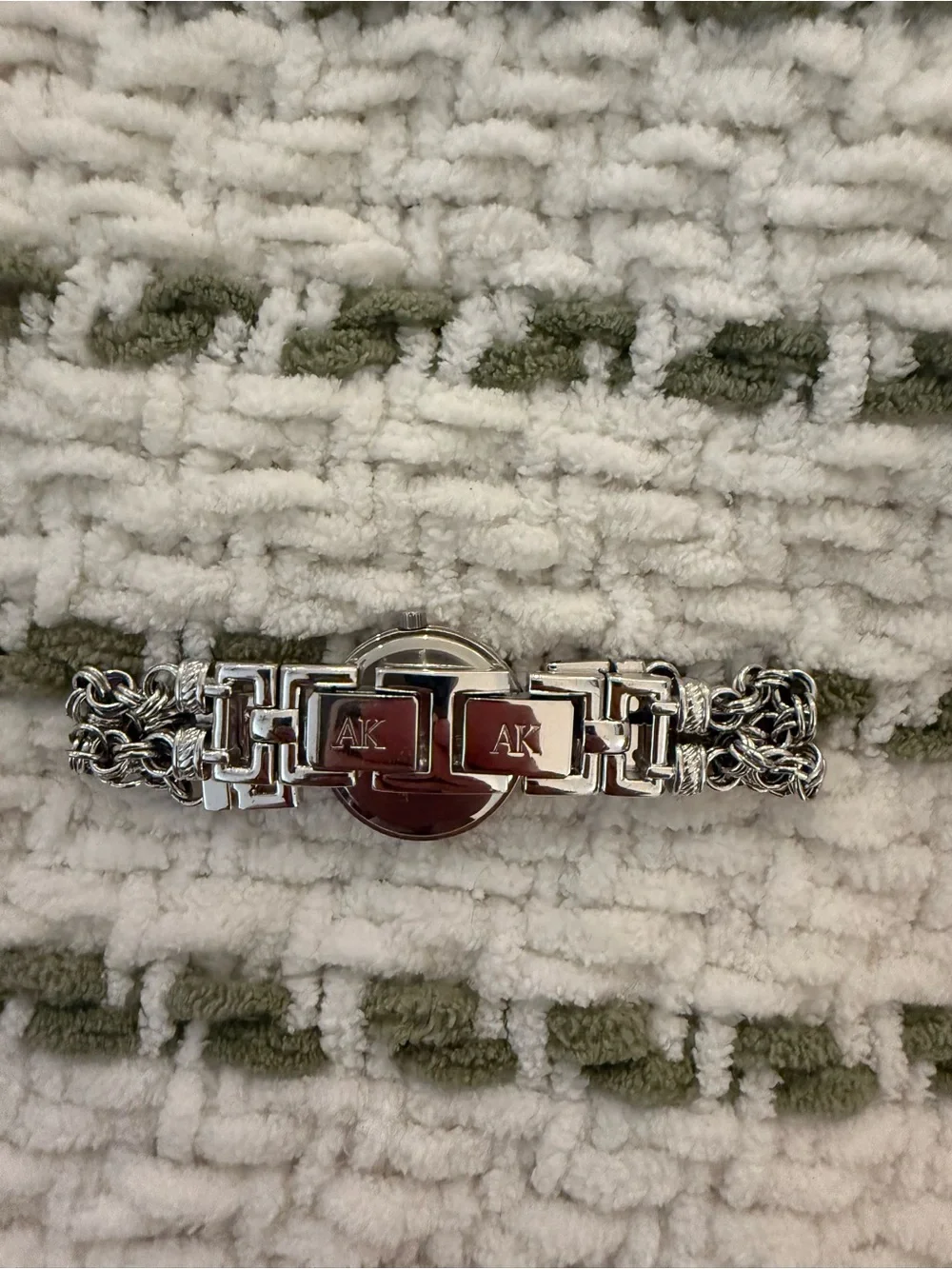 Anne Klein Silver-Tone Roman Numeral Bracelet Watch